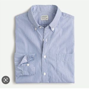 J Crew Secret Wash Organic Cotton Poplin Shirt